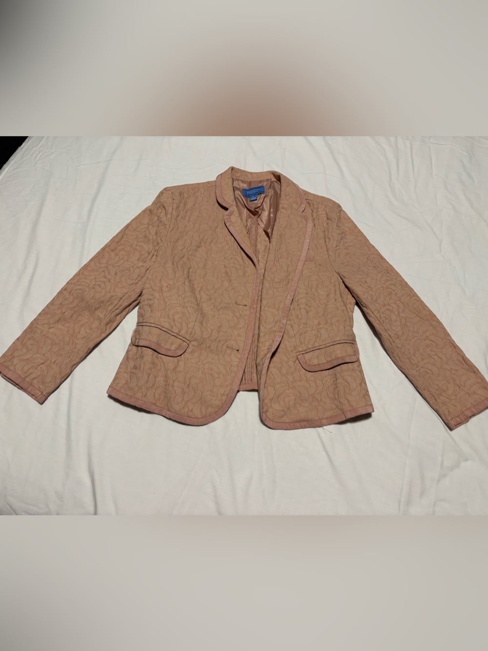 Simply Vera Vera Wang Quilted Blush Pink Blazer Jacket